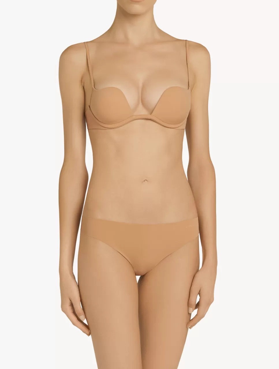 La Perla Amaretto-coloured Non-wired Padded Push-up Bra Nude Hot