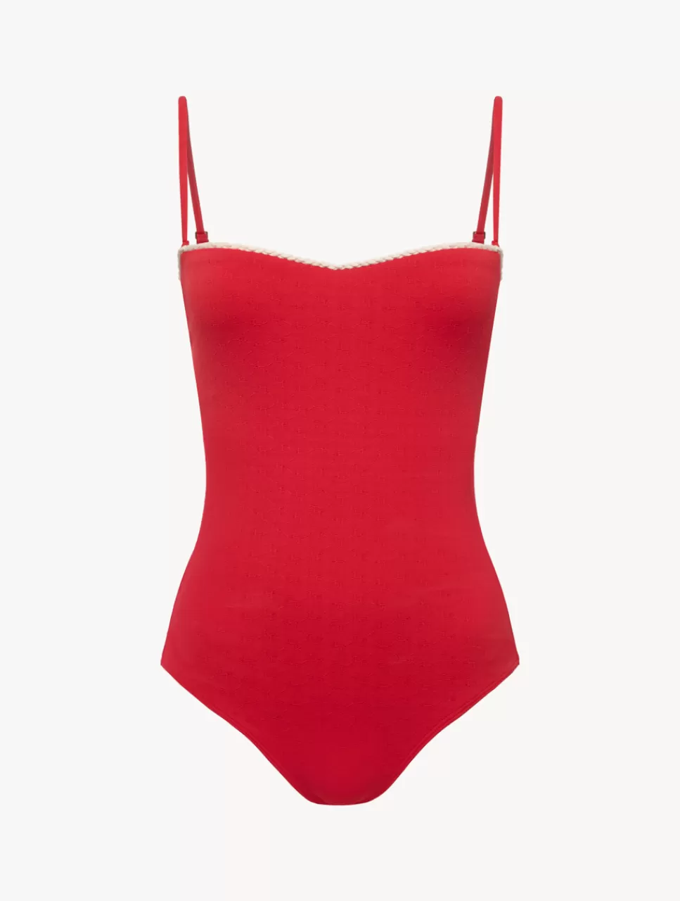 La Perla Bañador Con Aros Y Monograma Rojo Fashion