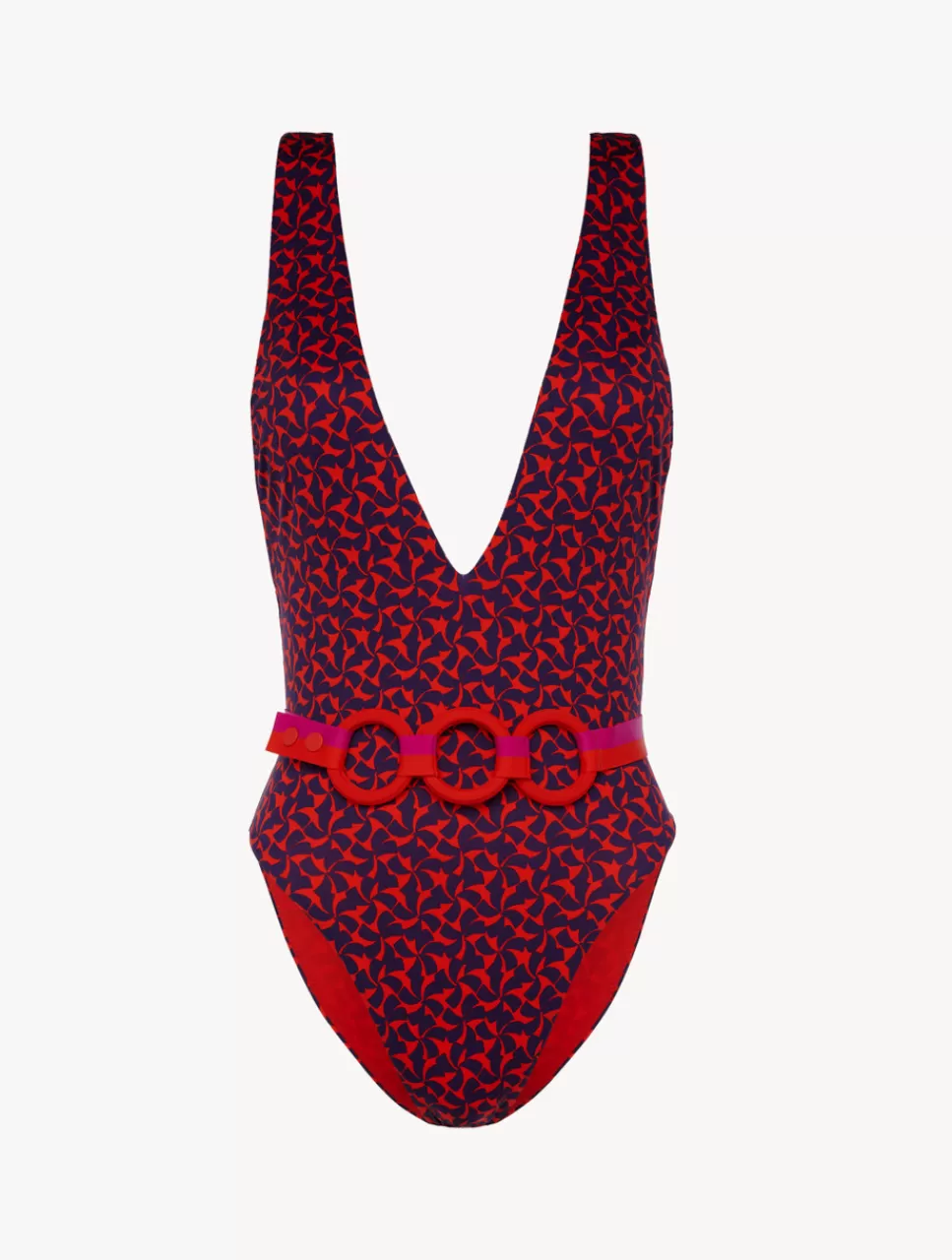 La Perla Bañador Con Cinturón De Color Rojo Y Azul Rojoyazul Flash Sale