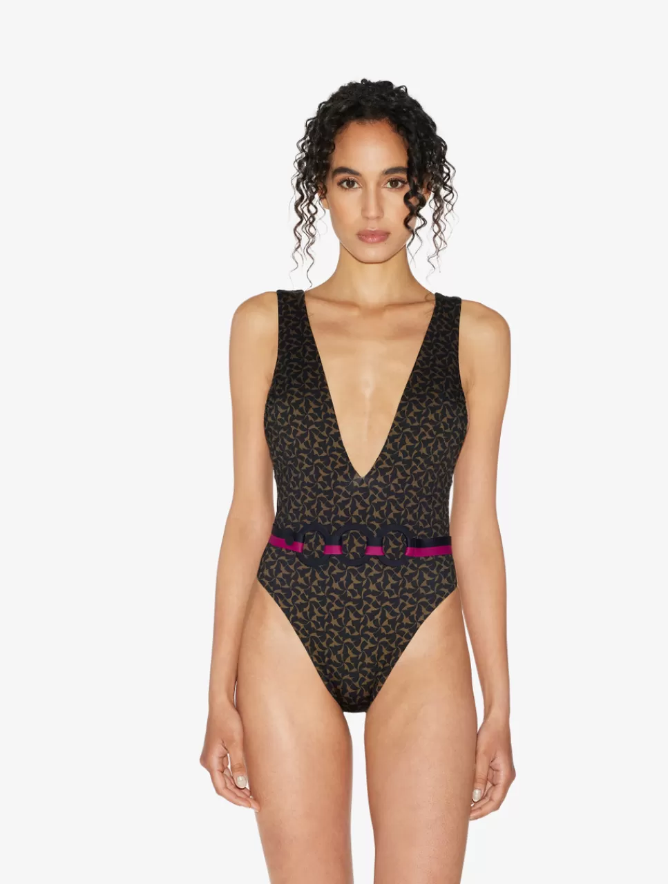 La Perla Bañador Con Cinturón De Color Verde Oscuro Y Negro Verdeoscuroynegro Sale