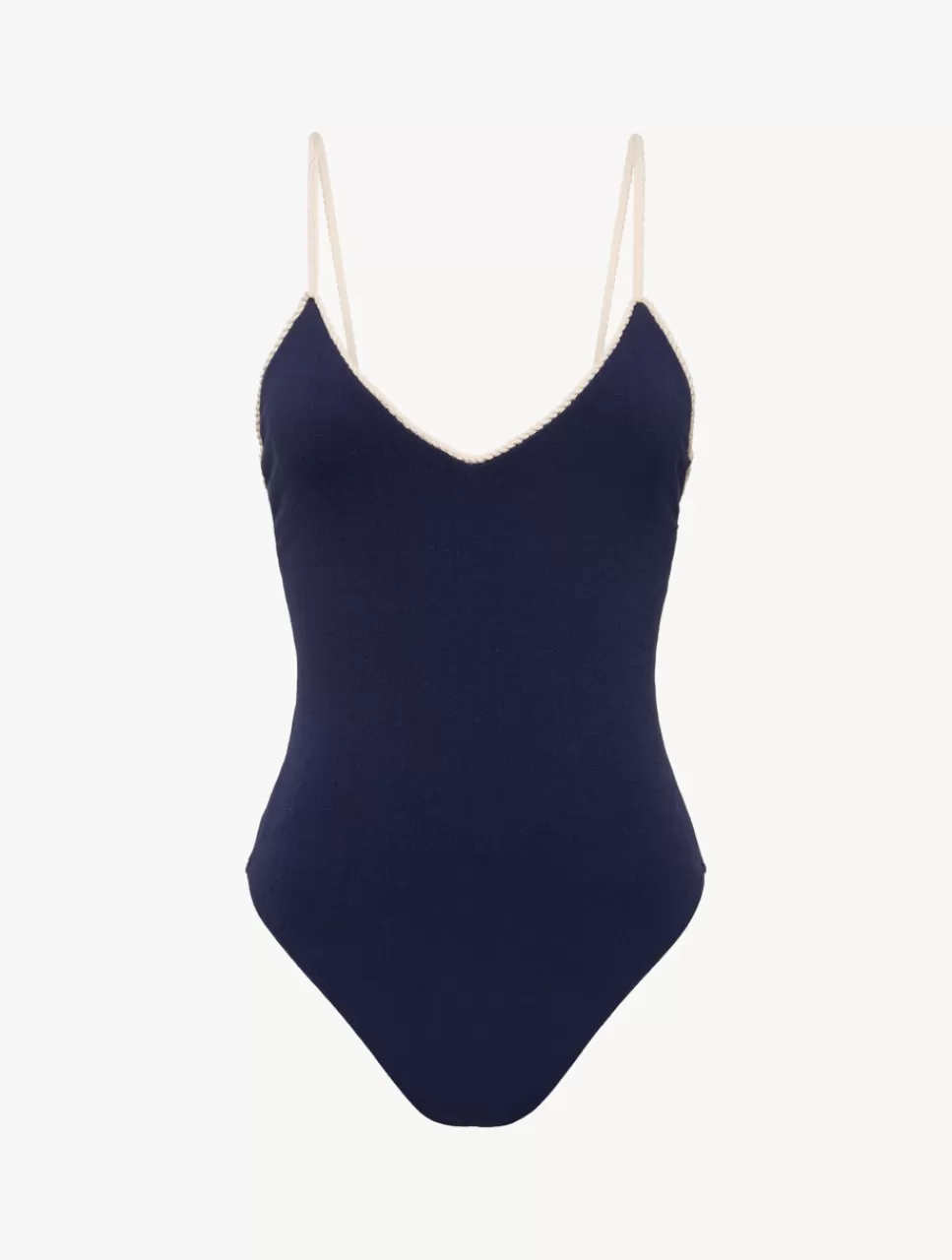 La Perla Bañador Con Escote De Pico Y Monograma Marino Azul Cheap