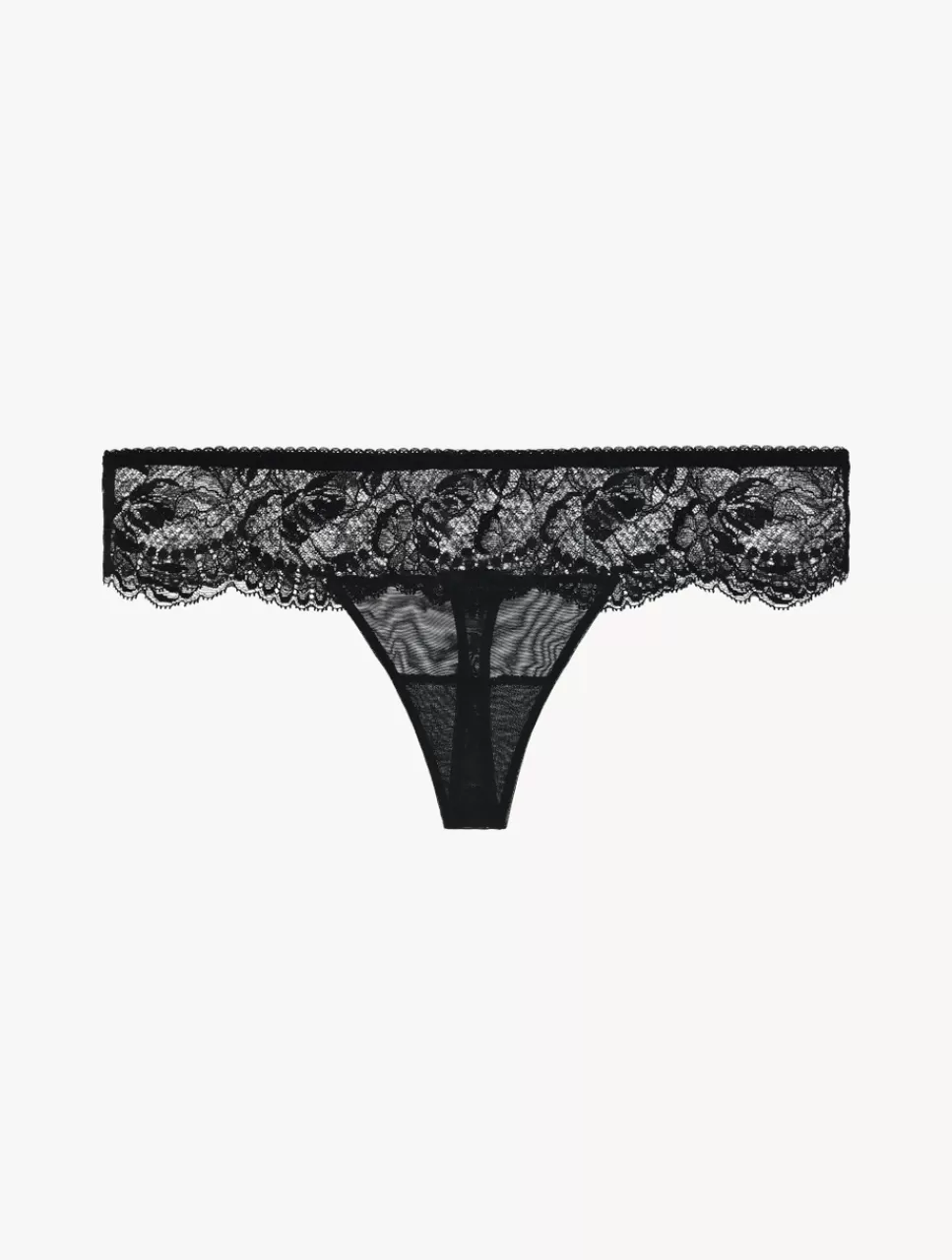 La Perla Stretch Leavers Lace Thong Black Hot