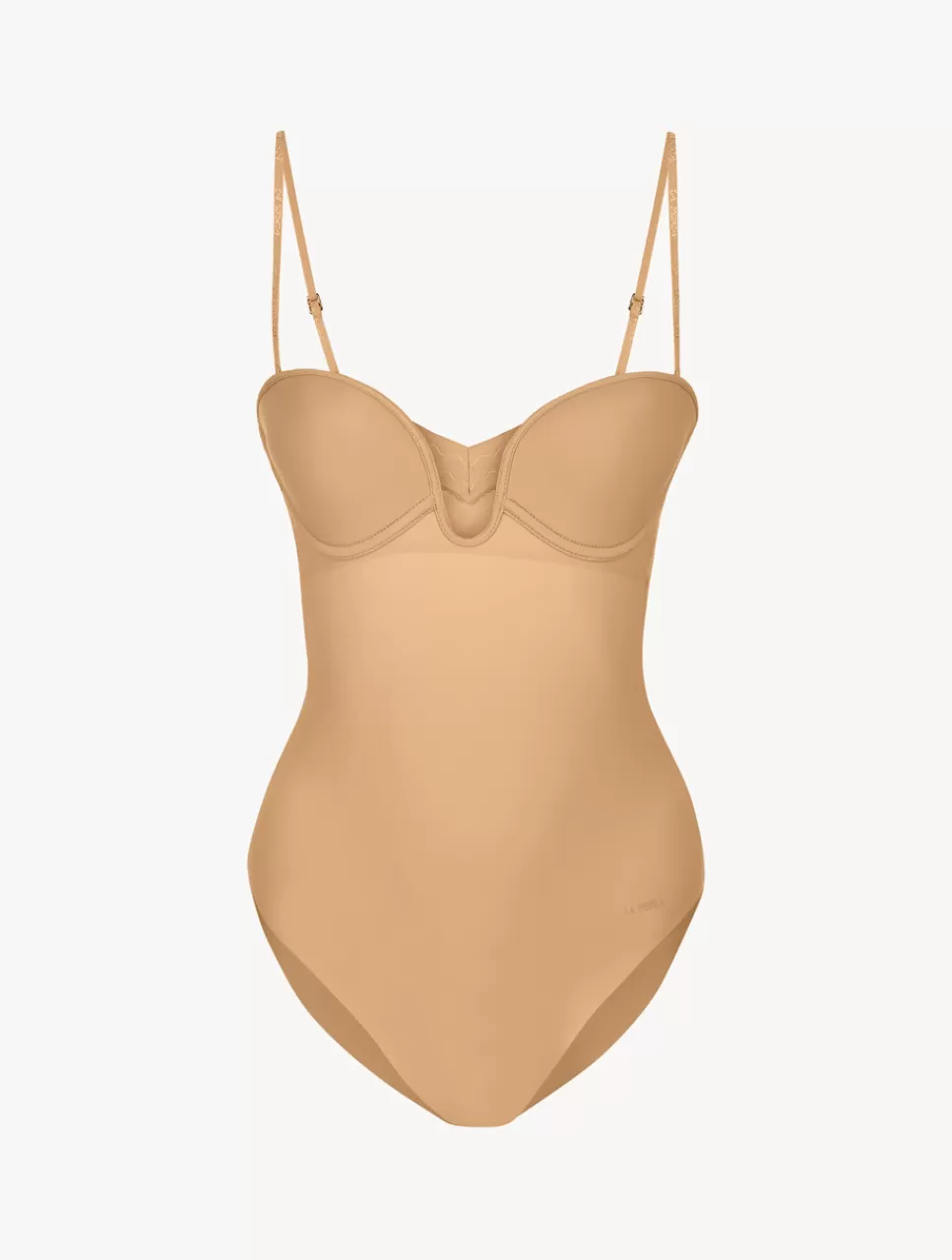 La Perla Body Acolchado Con Aros Y Escote En U Color Amaretto Nude Cheap