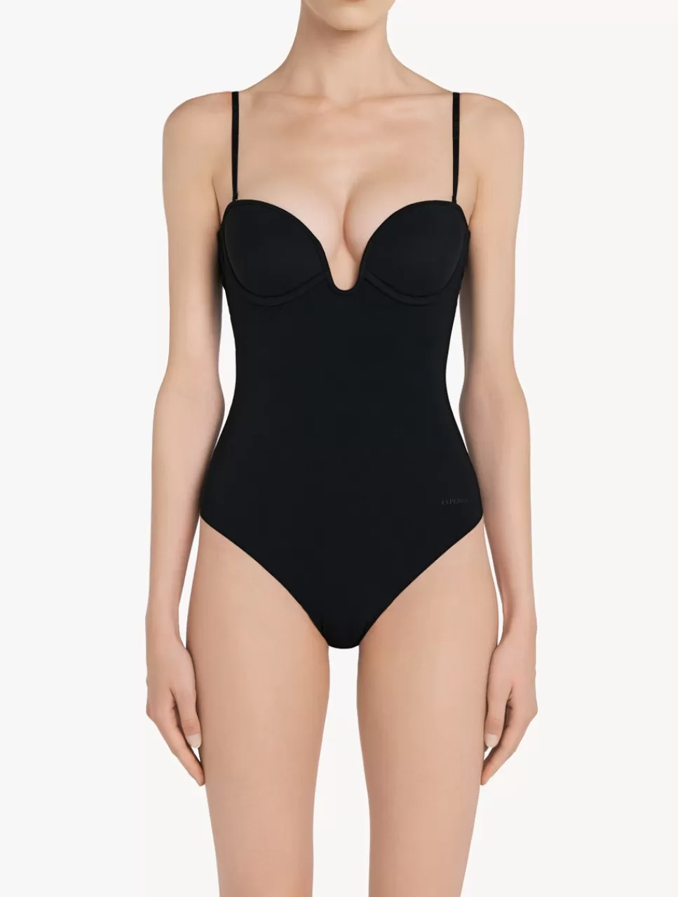 La Perla Body Acolchado Con Aros Y Escote En U Color Negro Black Online