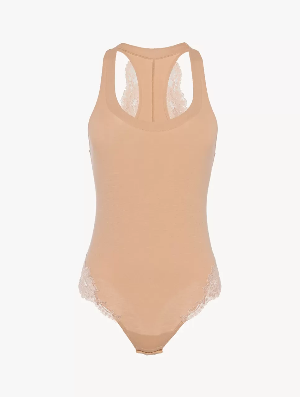 La Perla Body Con Espalda Nadadora De Algodón Natural Nude Discount