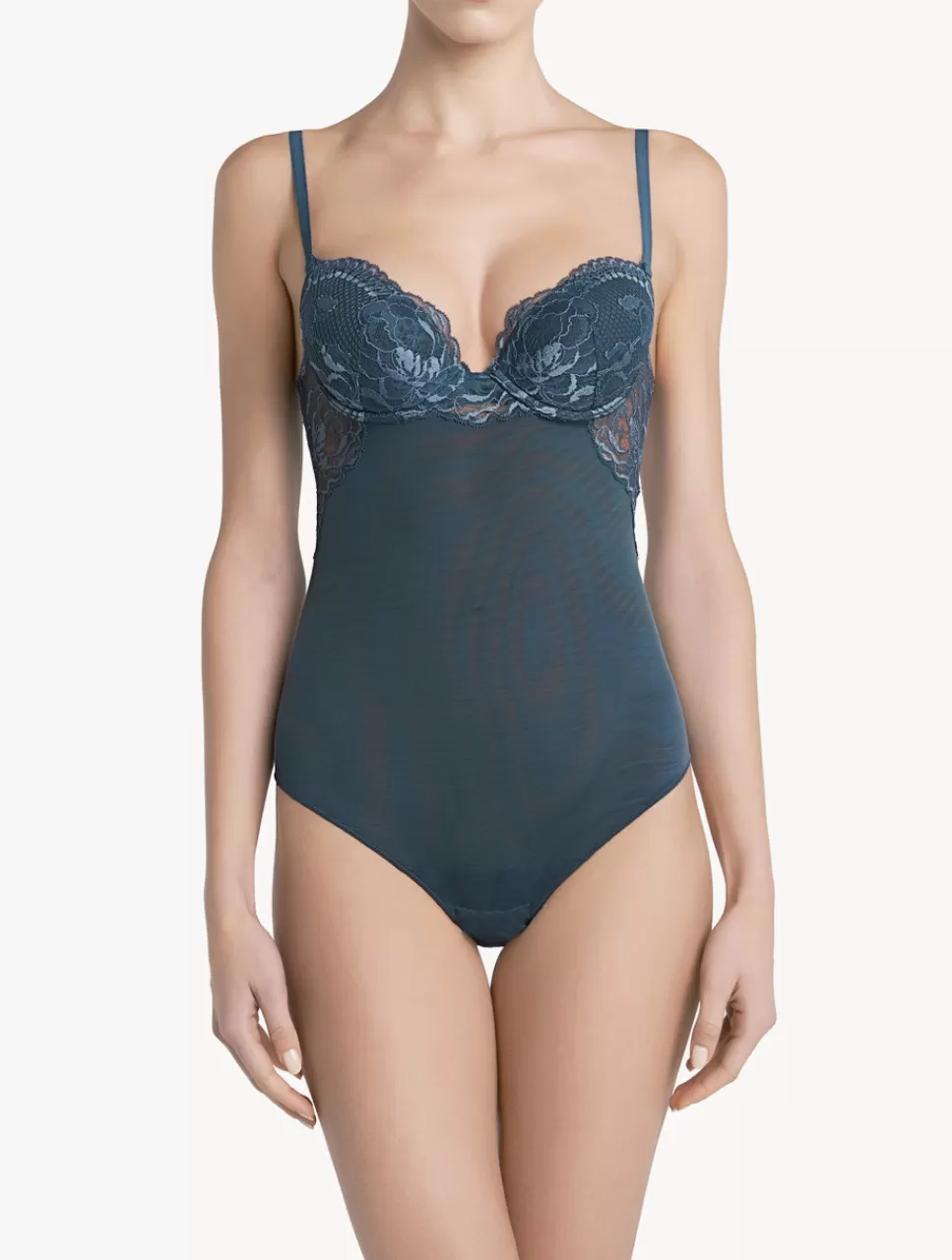 La Perla Body De Encaje Azul Oscuro Dark_Blue Flash Sale