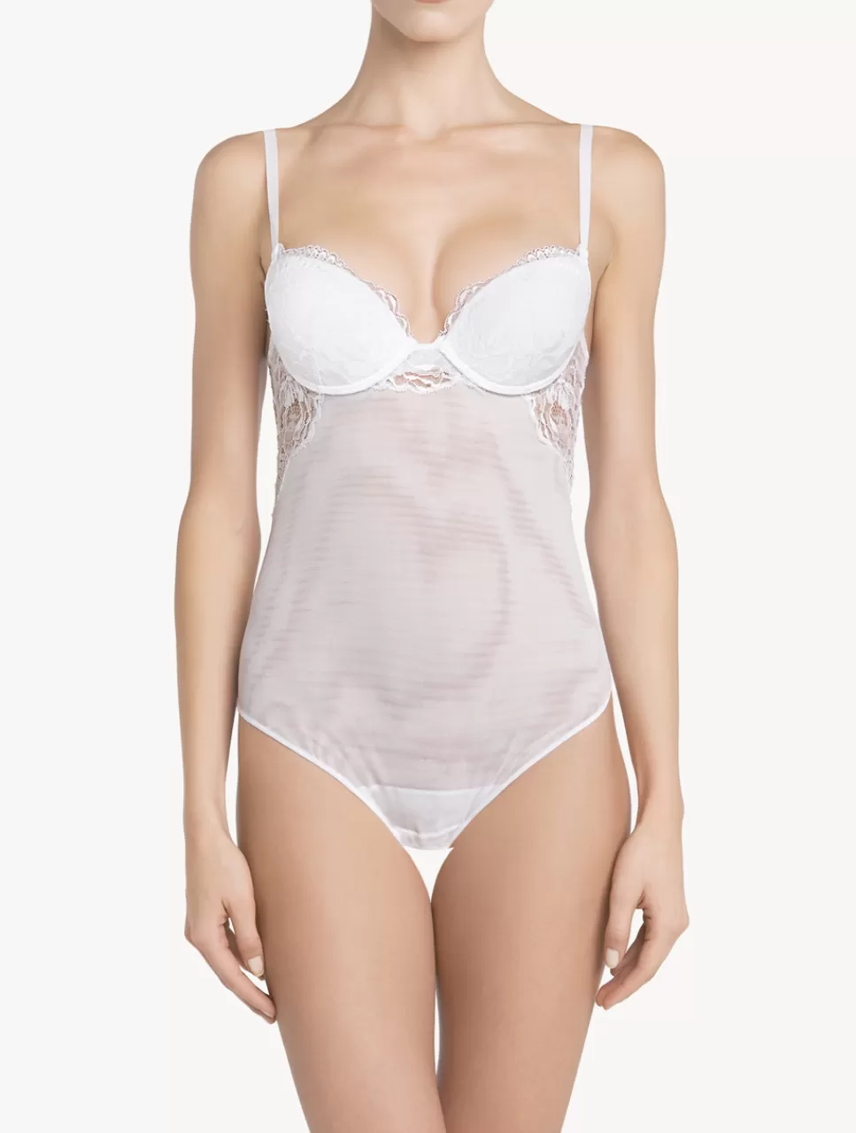 La Perla Body De Encaje Blanco White Clearance