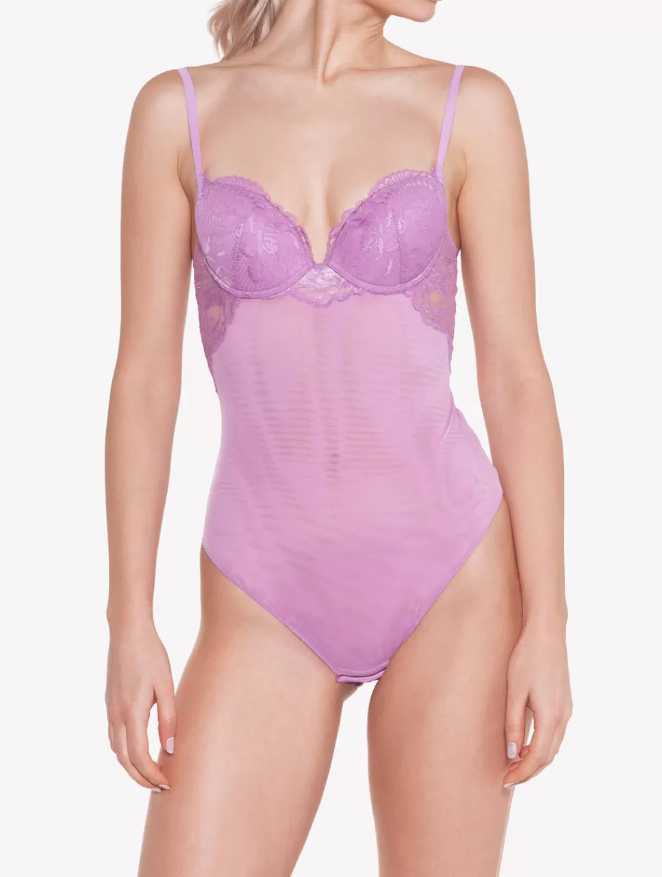 La Perla Body De Encaje Lila Discount