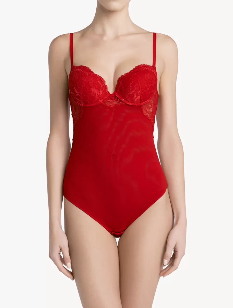 La Perla Body De Encaje Rojo Red Shop