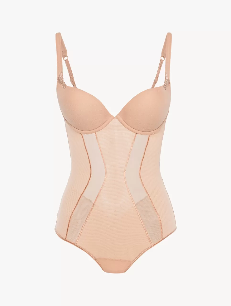 La Perla Body De Tul Elástico Beis Nude Cheap