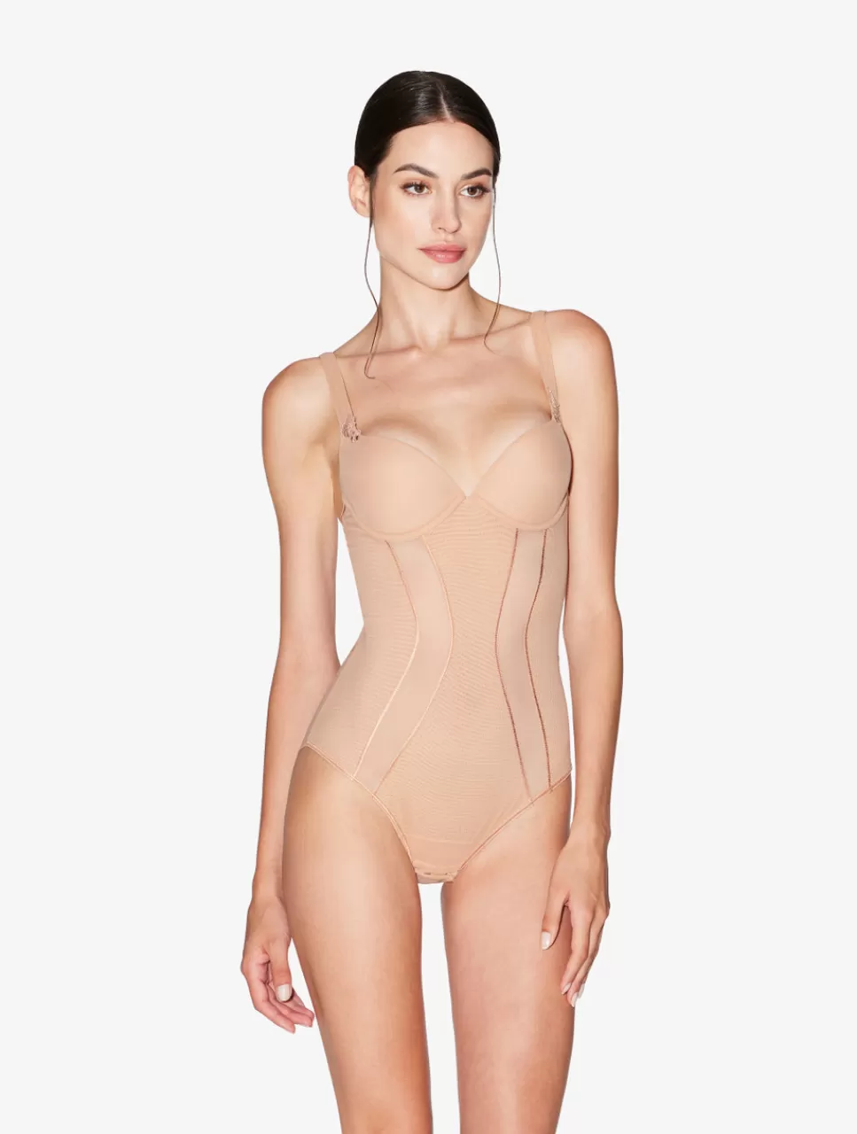 La Perla Body De Tul Elástico Beis Nude Cheap