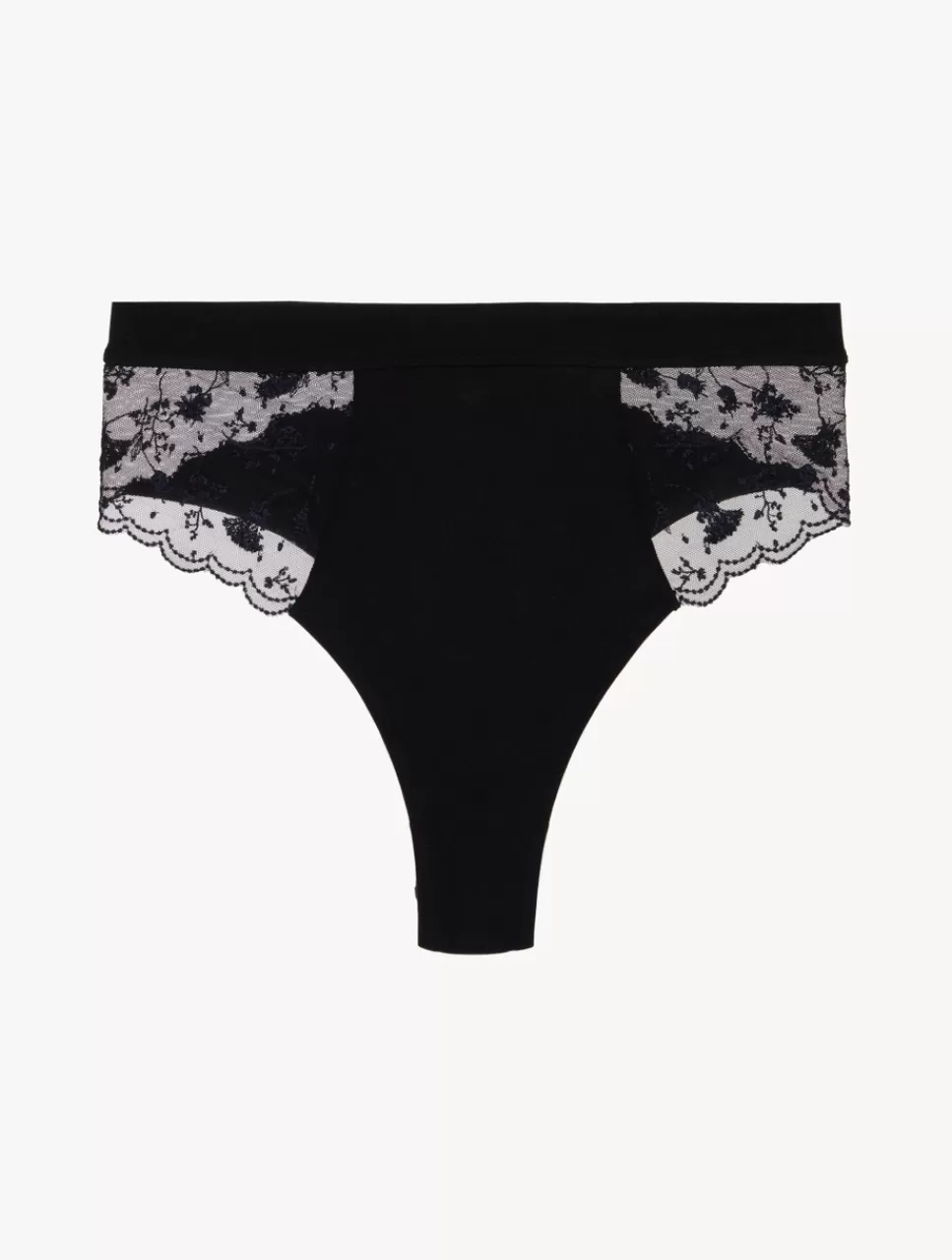 La Perla Braga Alta Onyx Con Tul Bordado Negro Store