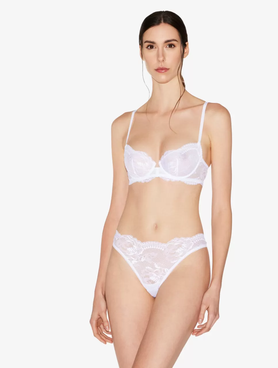 La Perla Braguita Brasileña De Encaje Blanco White Online