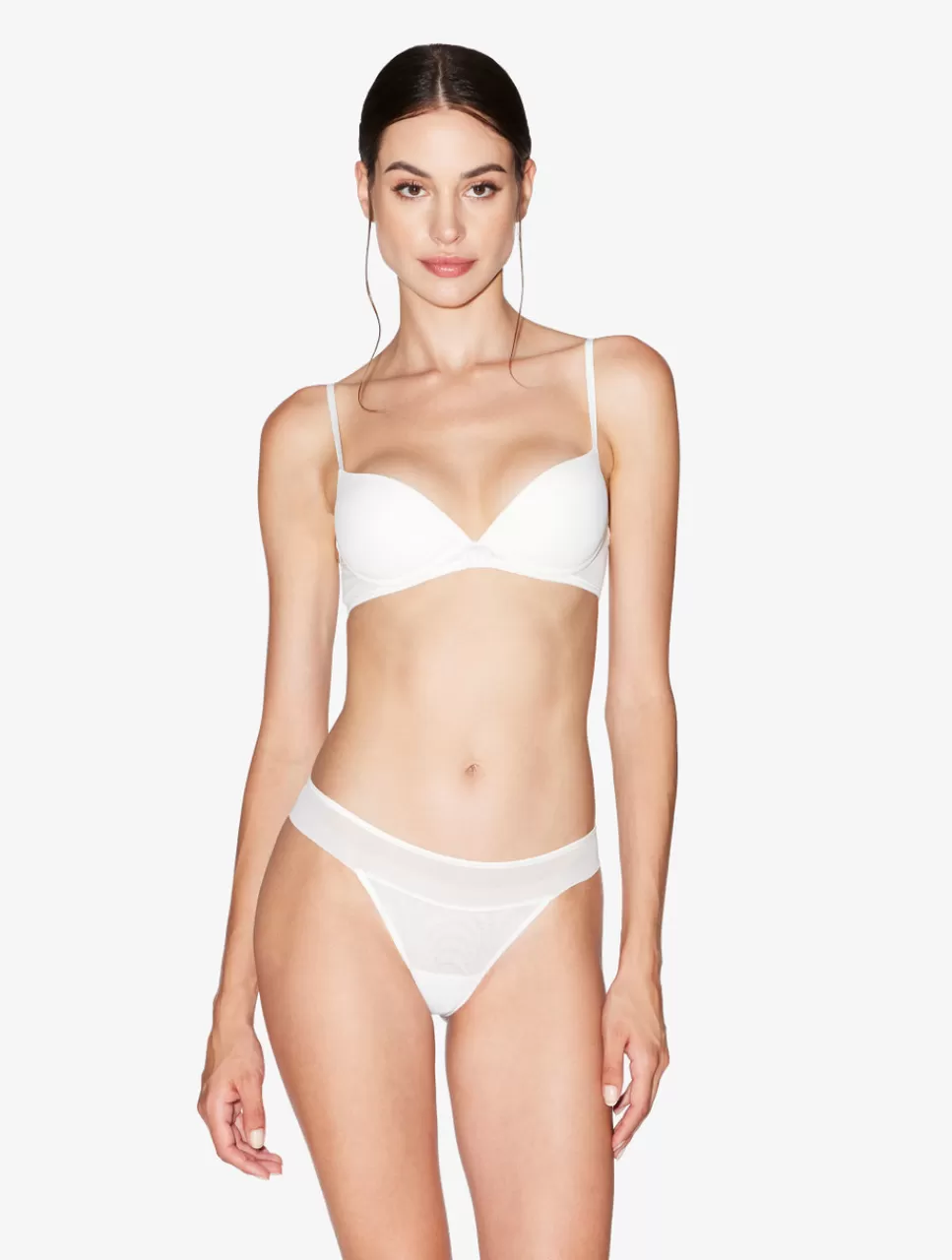 La Perla Braguita Brasileña De Tul Elástico Blanquecino Off-White Best Sale