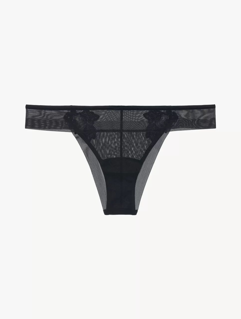 La Perla Braguita Brasileña De Tul Elástico Negro Black Best Sale