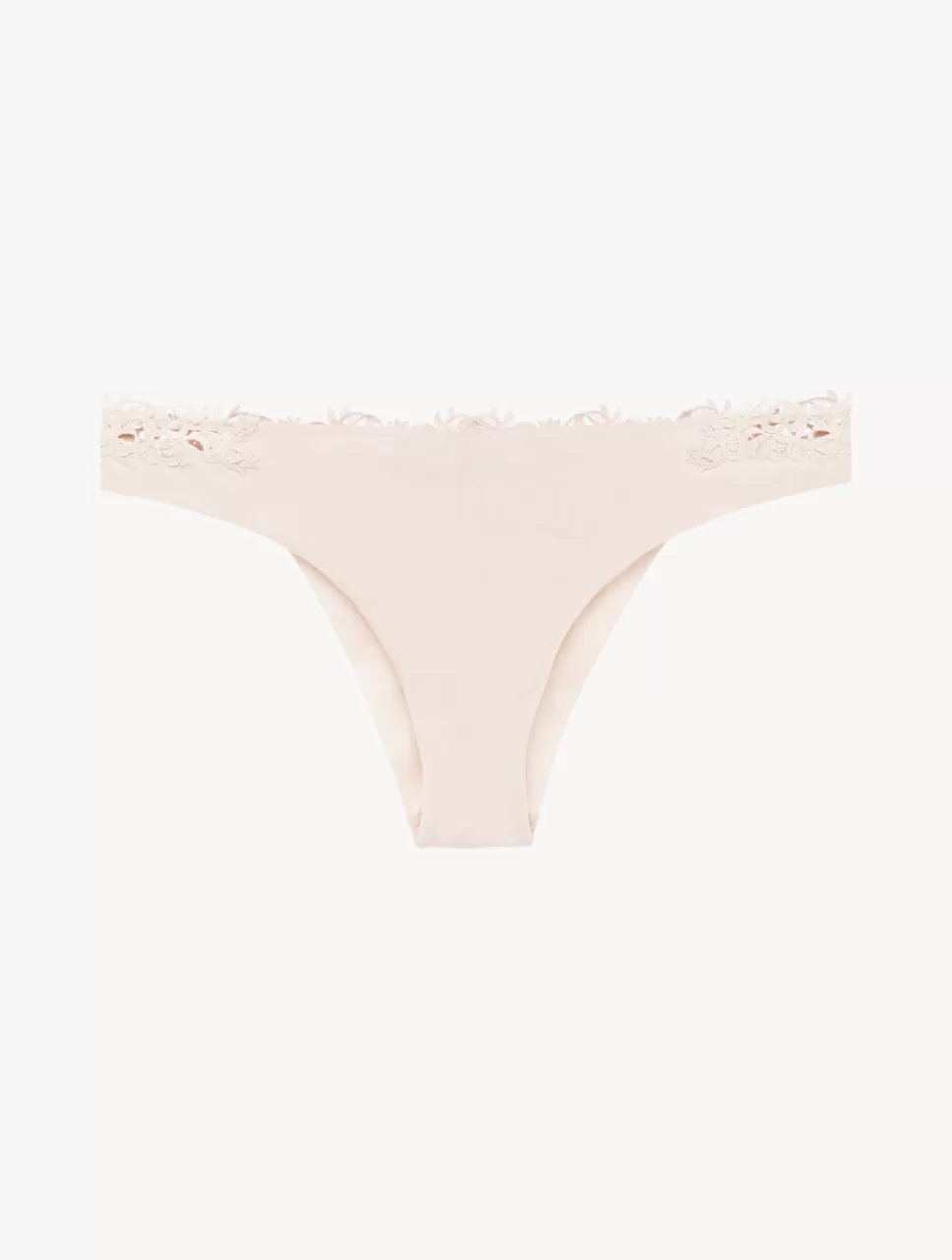 La Perla Braguita Brasileña En Lycra Beige Rosada Con Macramé RoseBeige Shop