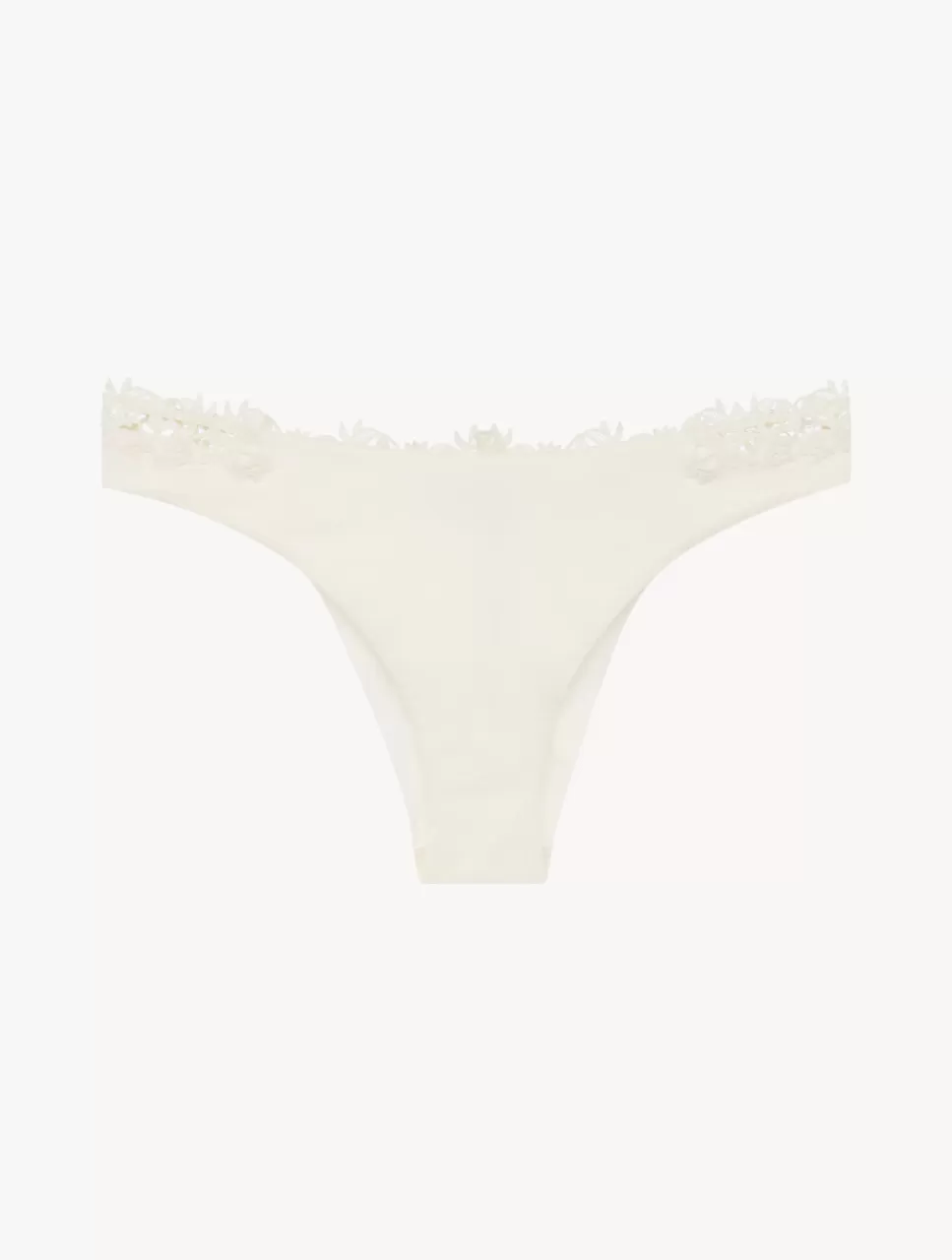 La Perla Braguita Brasileña En Lycra Blanquecina Con Macramé OffWhite Hot