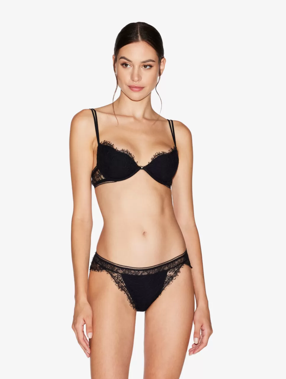 La Perla Braguita Con Encaje De Color Ónix Negro Sale