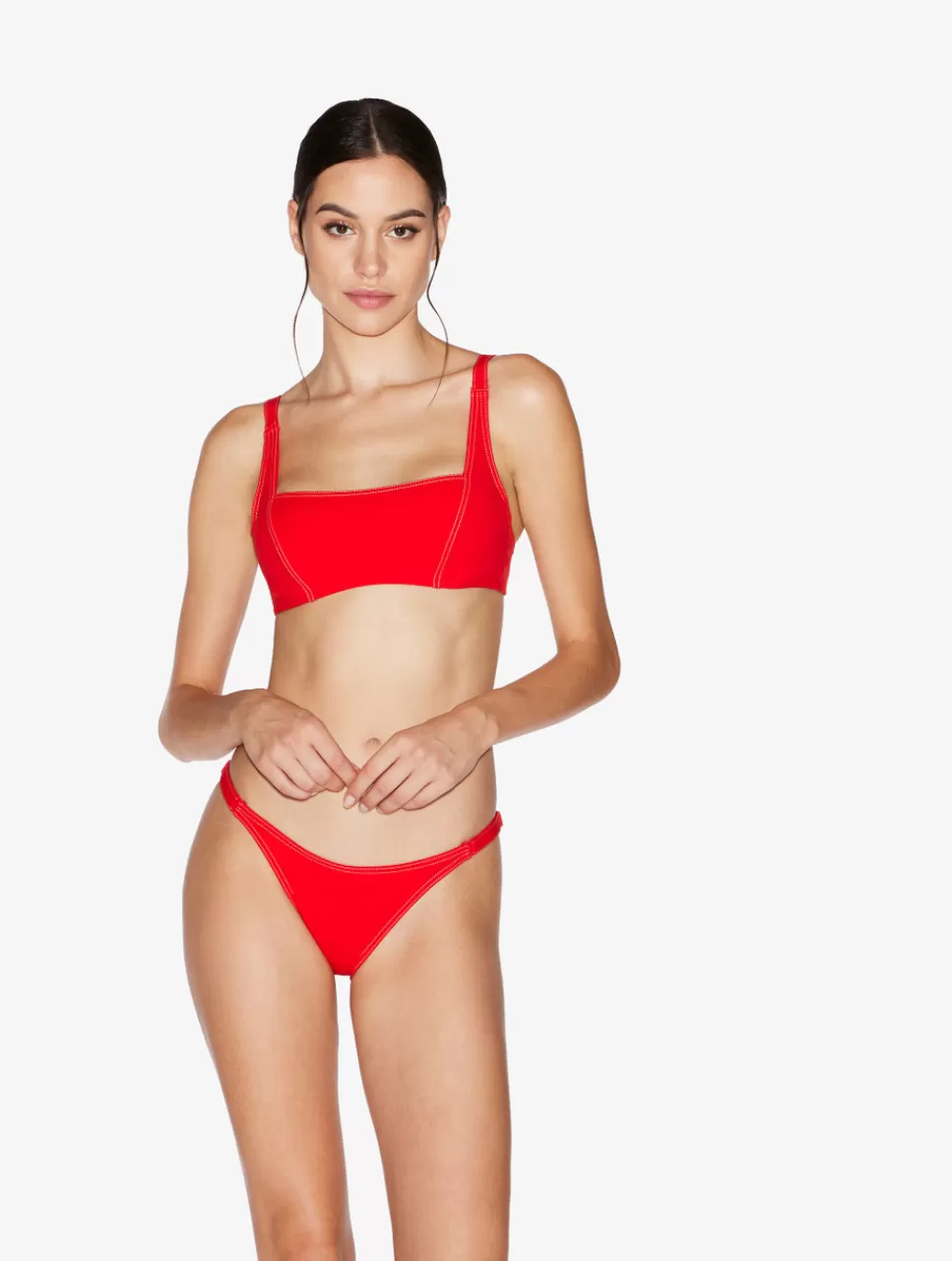 La Perla Braguita De Bikini Brasileña De Color Rojo Fashion