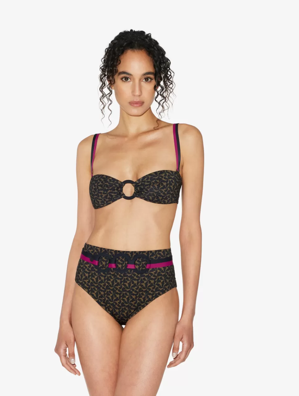 La Perla Braguita De Bikini De Cintura Alta Con Cinturón De Color Verde Oscuro Y Negro Verdeoscuroynegro New