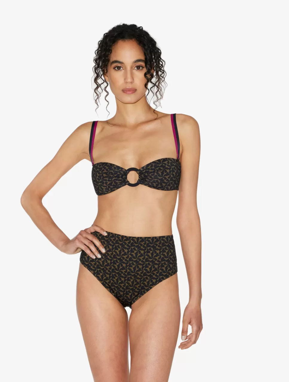 La Perla Braguita De Bikini De Cintura Alta Con Cinturón De Color Verde Oscuro Y Negro Verdeoscuroynegro New