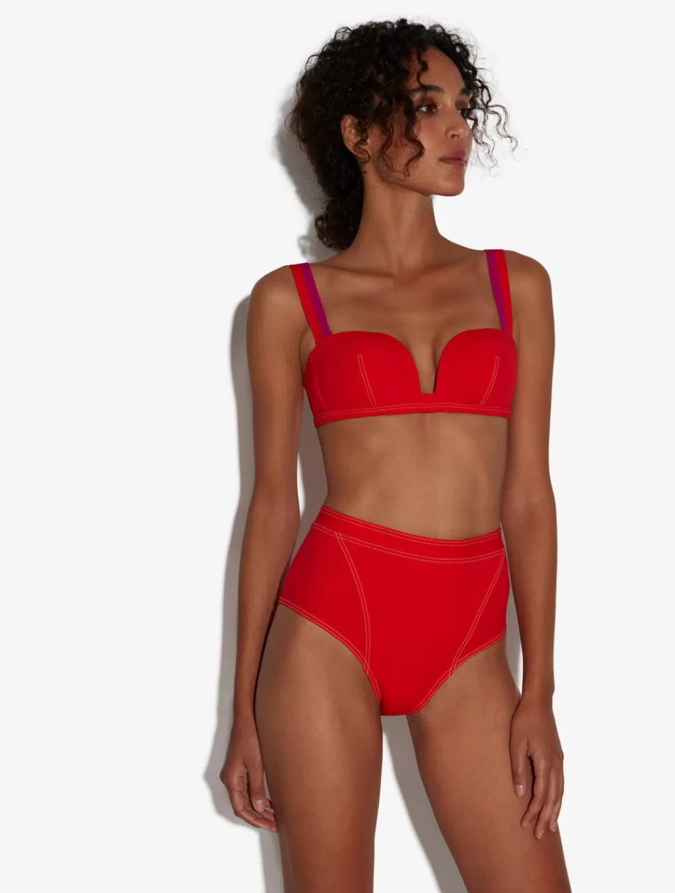 La Perla Braguita De Bikini De Cintura Alta De Color Rojo Outlet