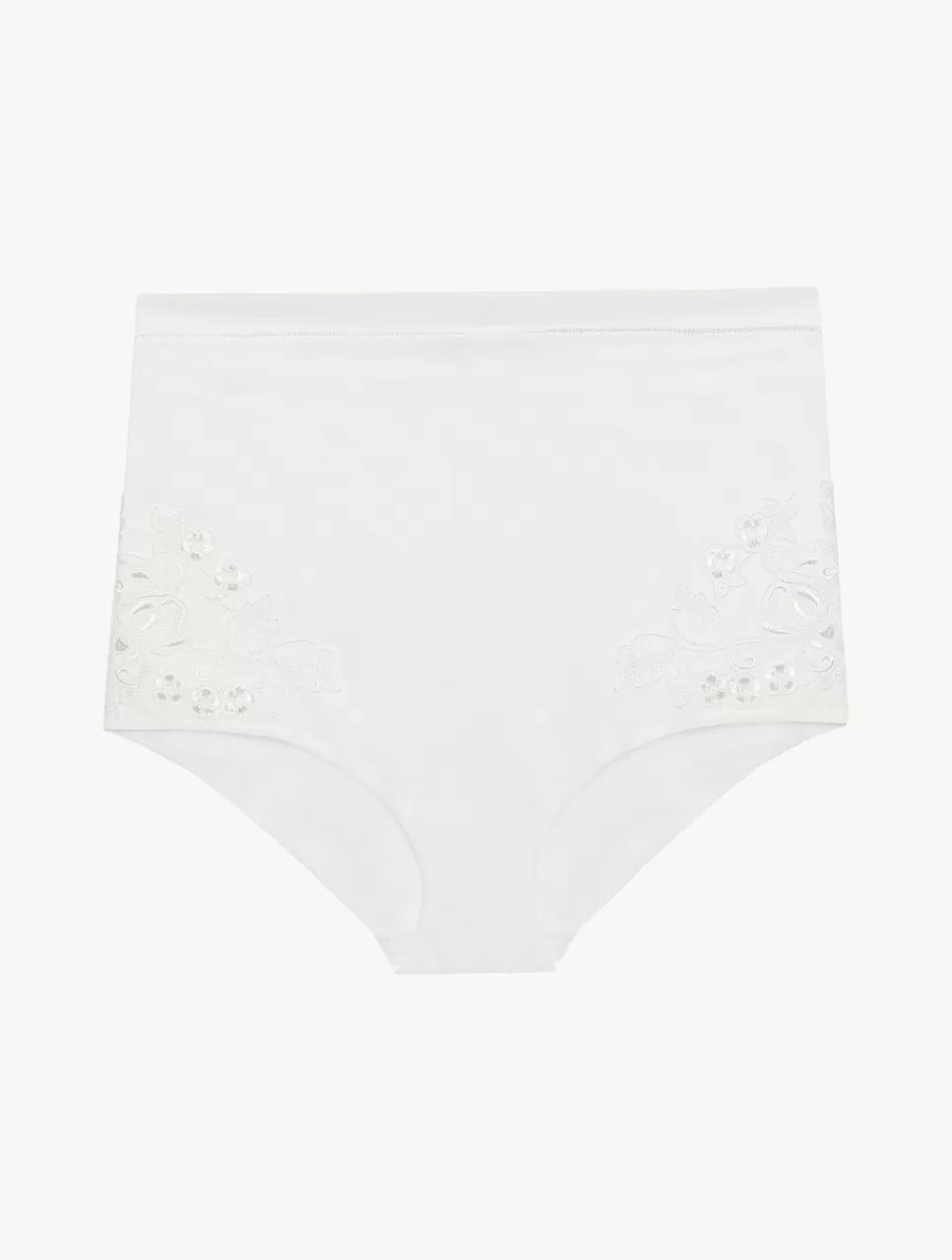 La Perla Braguita De Talle Alto En Tul Elástico Blanquecino Off-White Discount