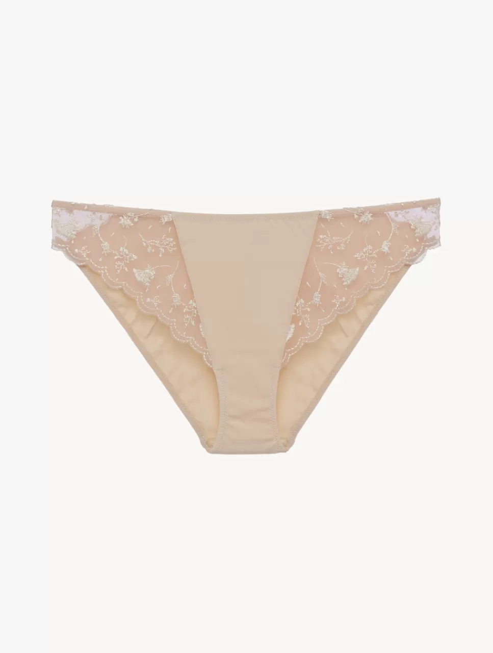 La Perla Braguita En Halo Y Ivory Nude Con Tul Bordado Beige Best Sale