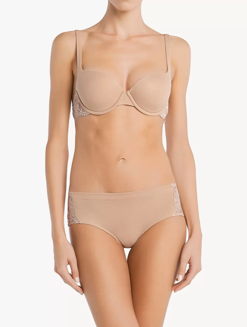 La Perla Braguita Hipster De Algodón Natural Nude Hot