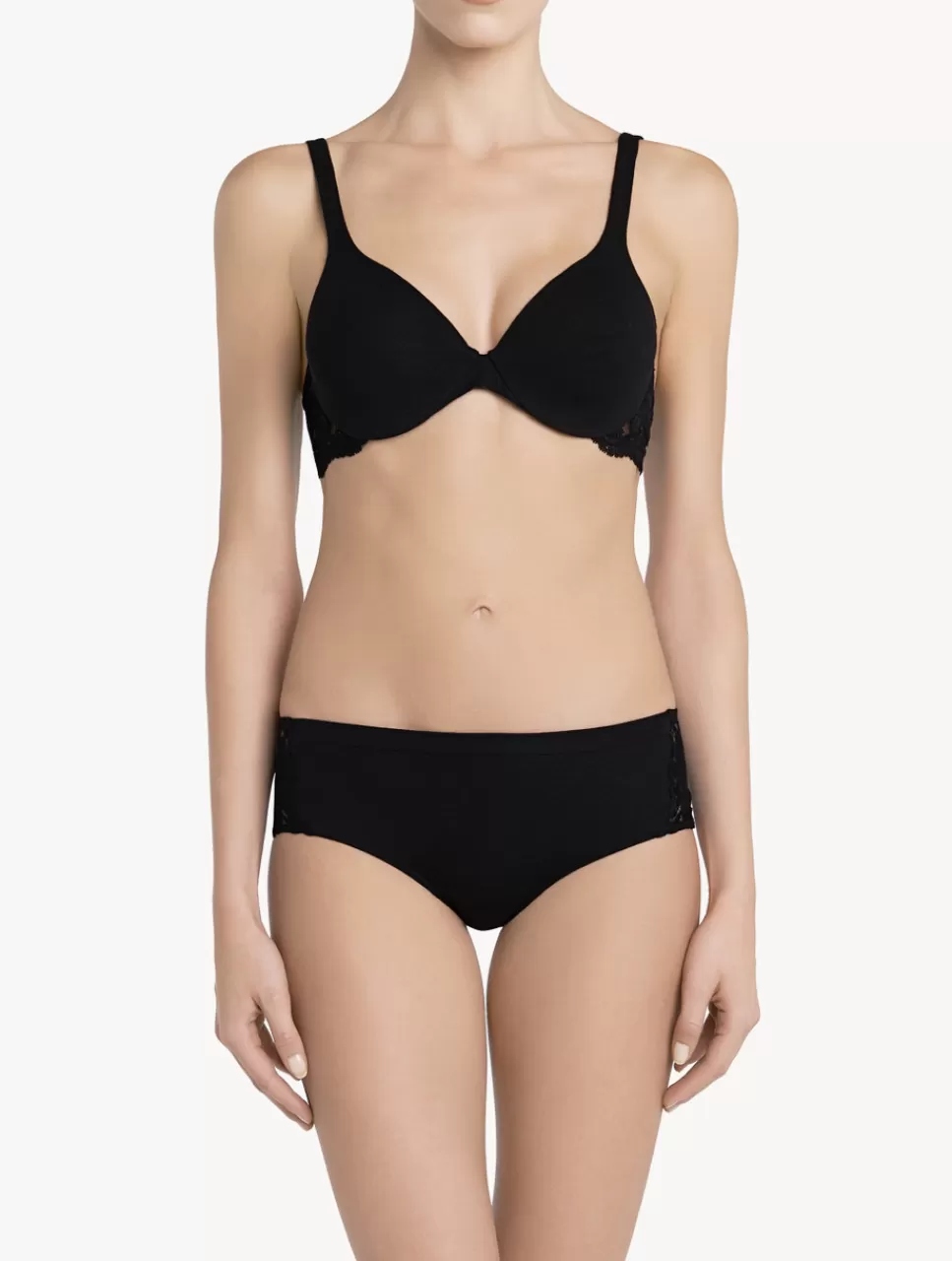 La Perla Braguita Hipster De Algodón Negra Black Online