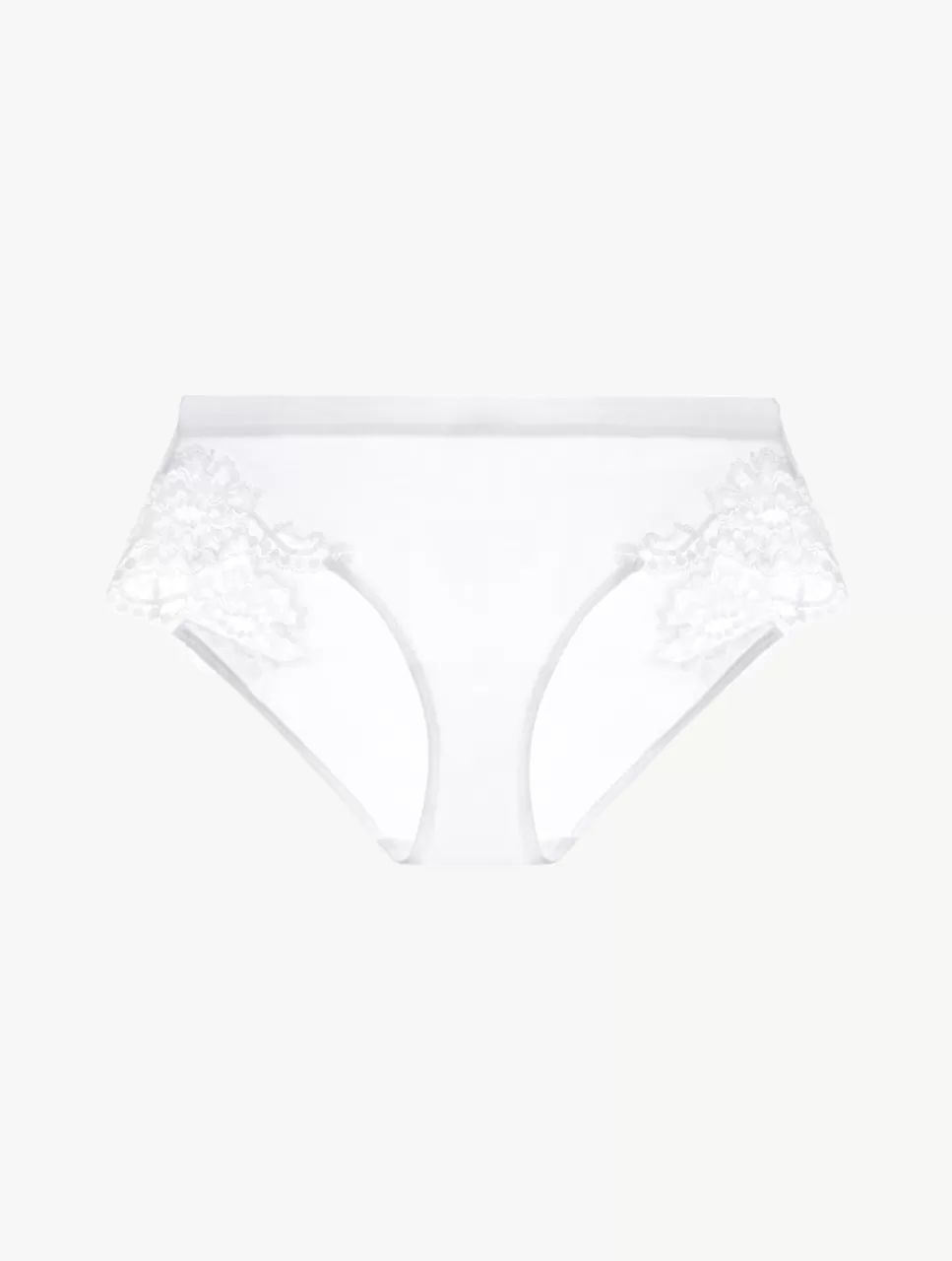 La Perla Braguita Talle Medio De Algodón Blanco White Outlet