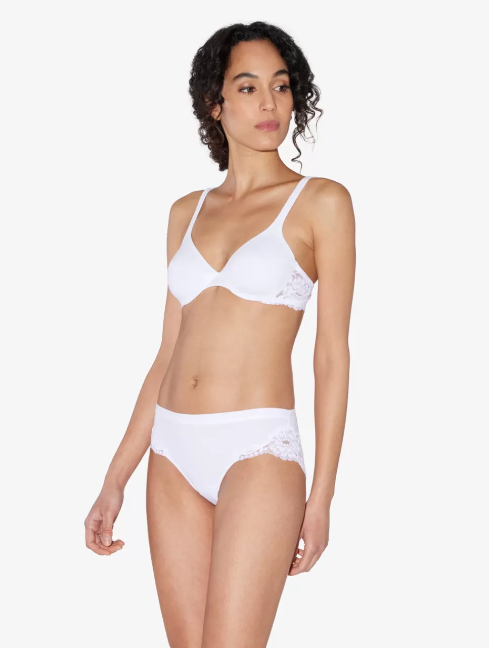 La Perla Braguita Talle Medio De Algodón Blanco White Outlet