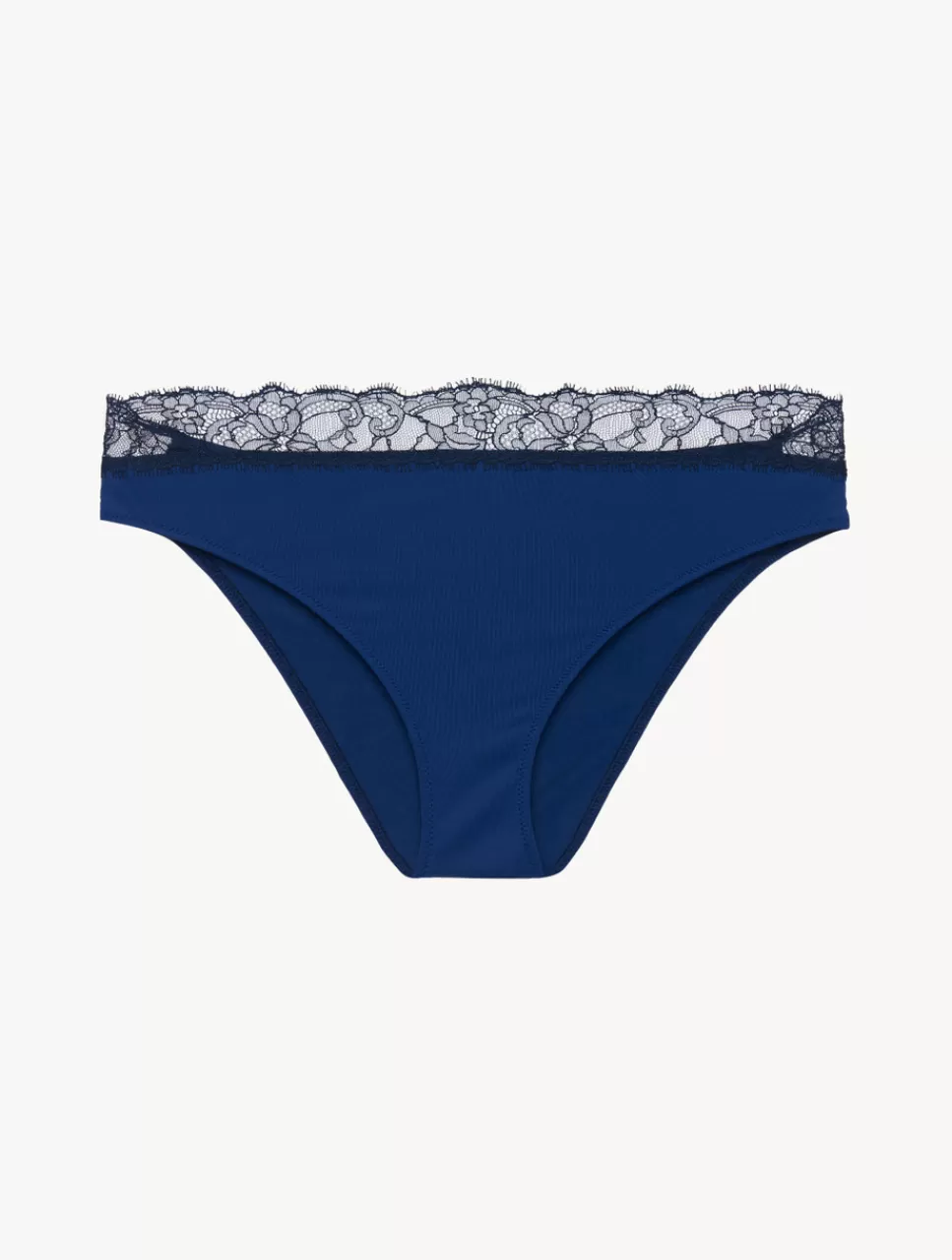 La Perla Braguita Talle Medio De Encaje En Azul Y Negro Blue Flash Sale