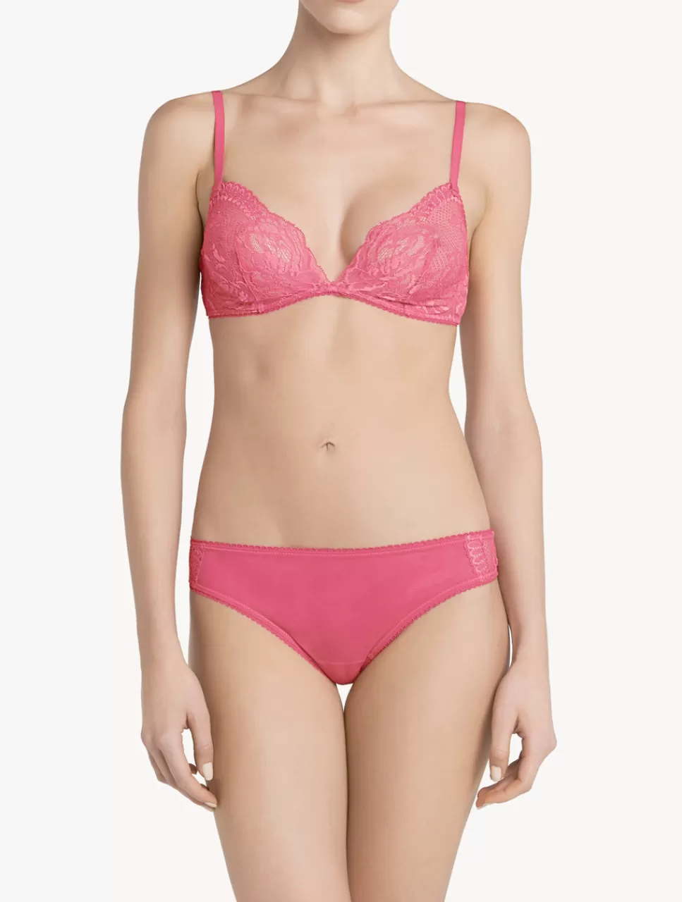 La Perla Braguita Talle Medio De Encaje Wild Orchid Rosado Outlet