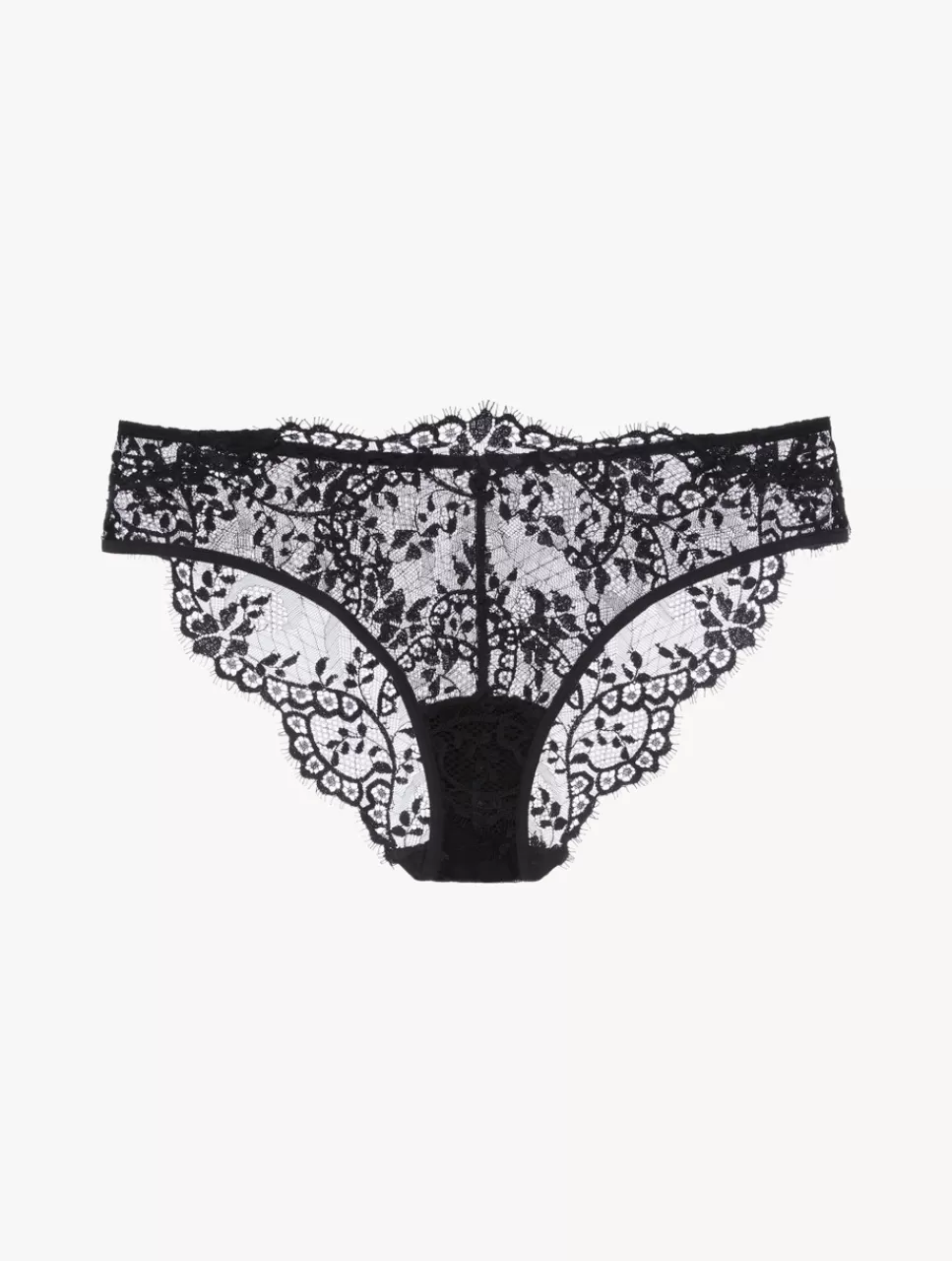 La Perla Braguita Talle Medio Negra De Encaje Leavers Black Sale