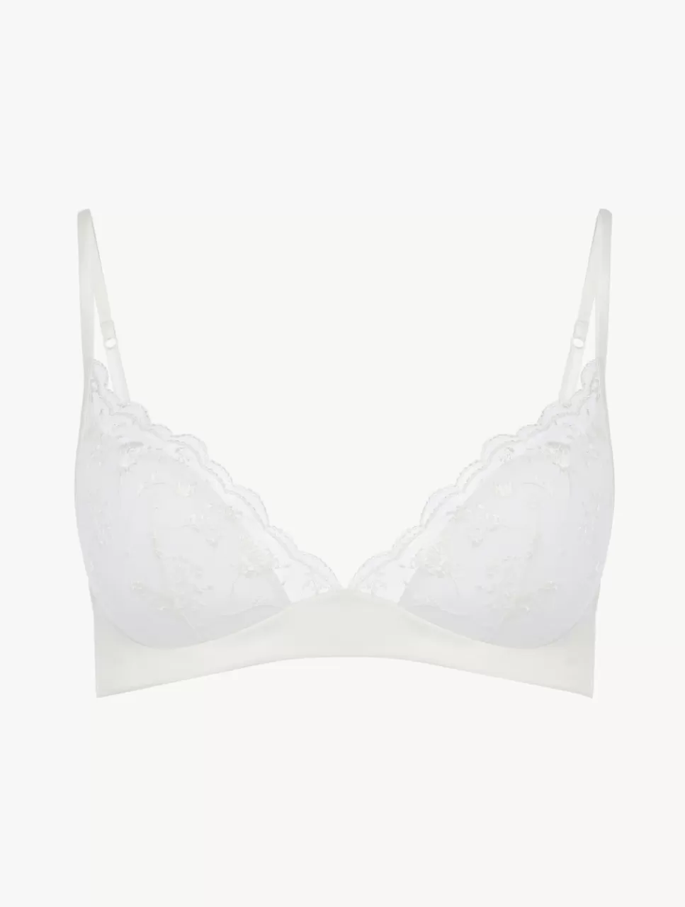 La Perla Bralette Hueso Con Tul Bordado Blanco Store