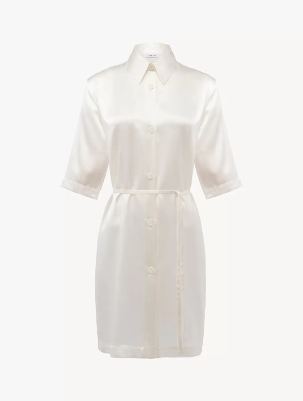 La Perla Camisa Larga De Seda Blanca White Best