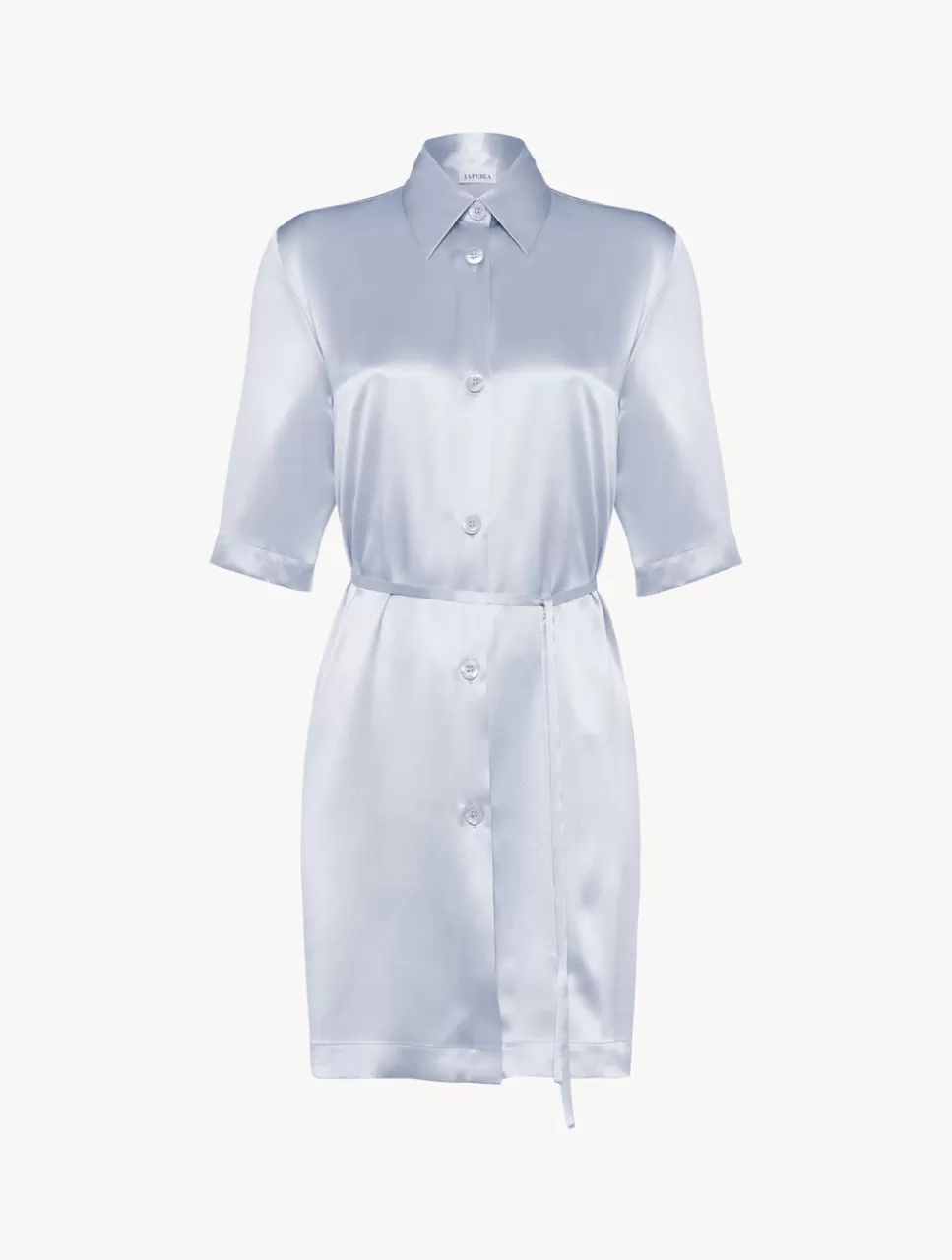 La Perla Camisa Larga De Seda Celeste LightBlue Outlet