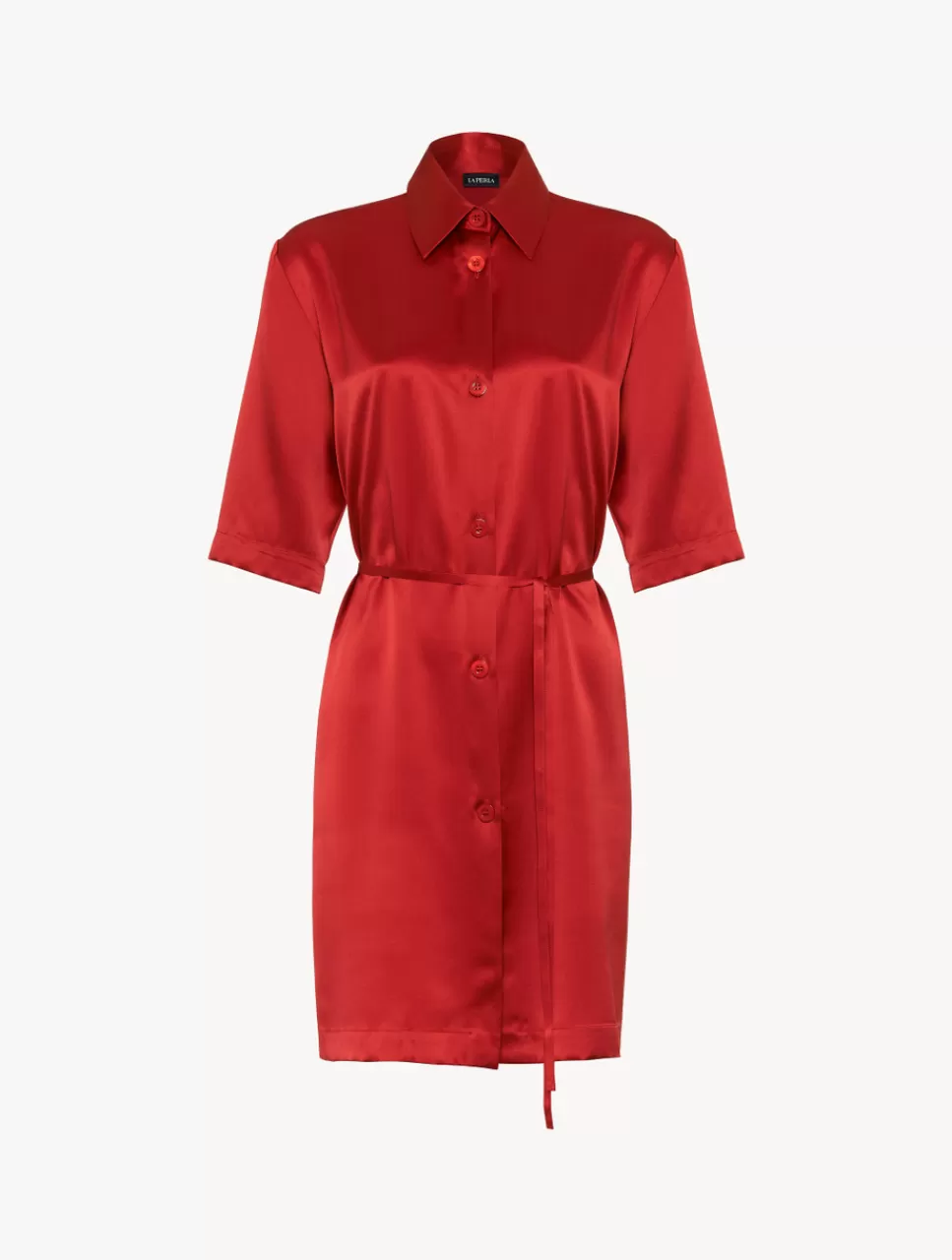 La Perla Camisa Larga De Seda Granate Red Outlet