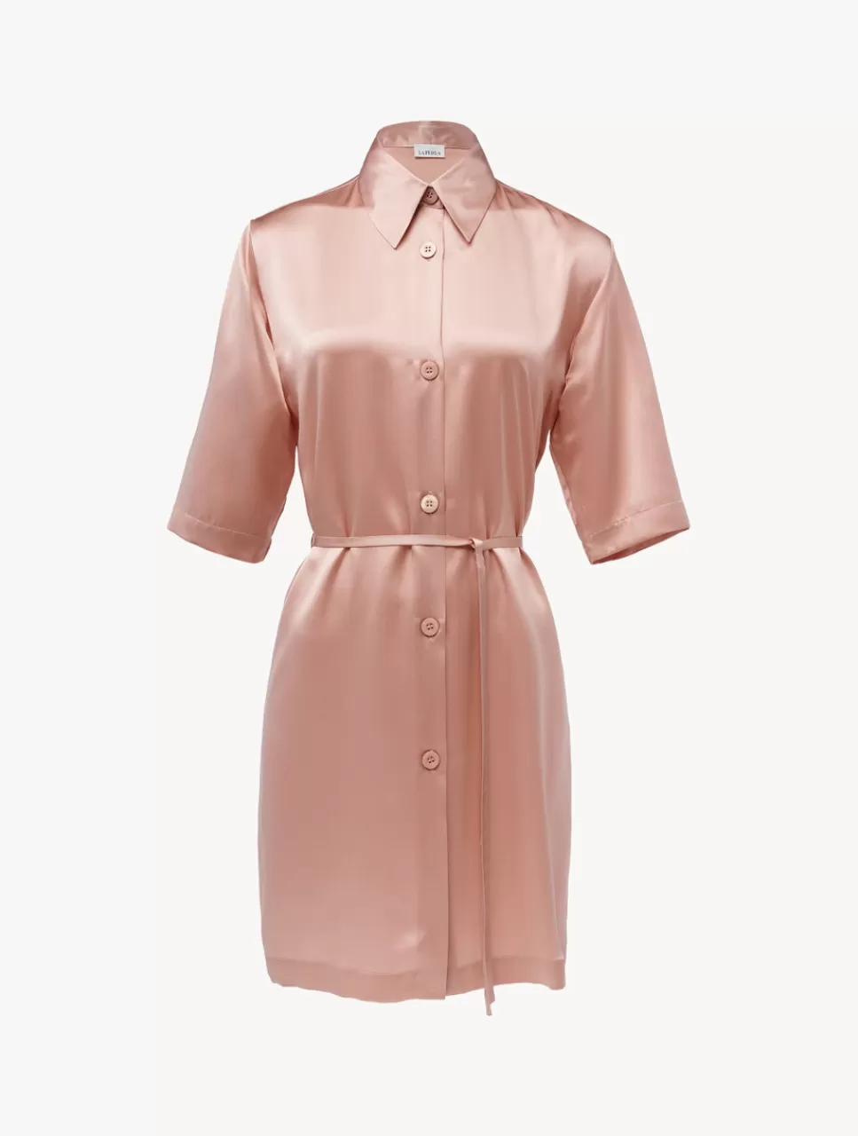 La Perla Camisa Larga De Seda Rosa Empolvado Pink Flash Sale