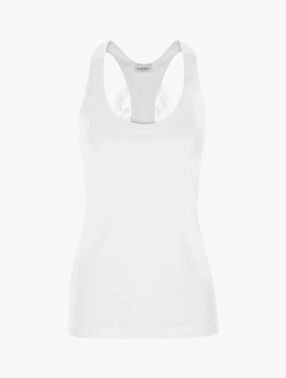 La Perla Camiseta De Tirantes Con Espalda Nadadora De Algodón Blanco White Store