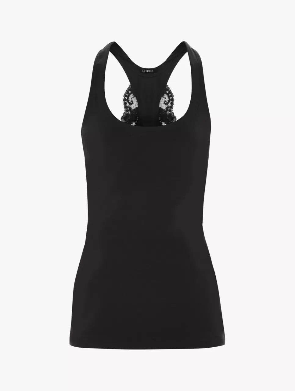 La Perla Camiseta De Tirantes Con Espalda Nadadora De Algodón Negro Black Flash Sale