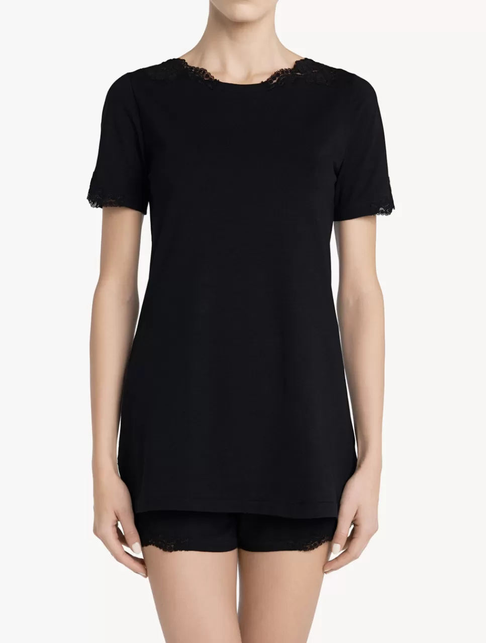 La Perla Camisón De Algodón Negro Black Shop