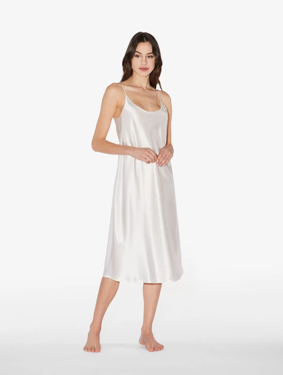 La Perla Camisón De Seda Blanco White Discount