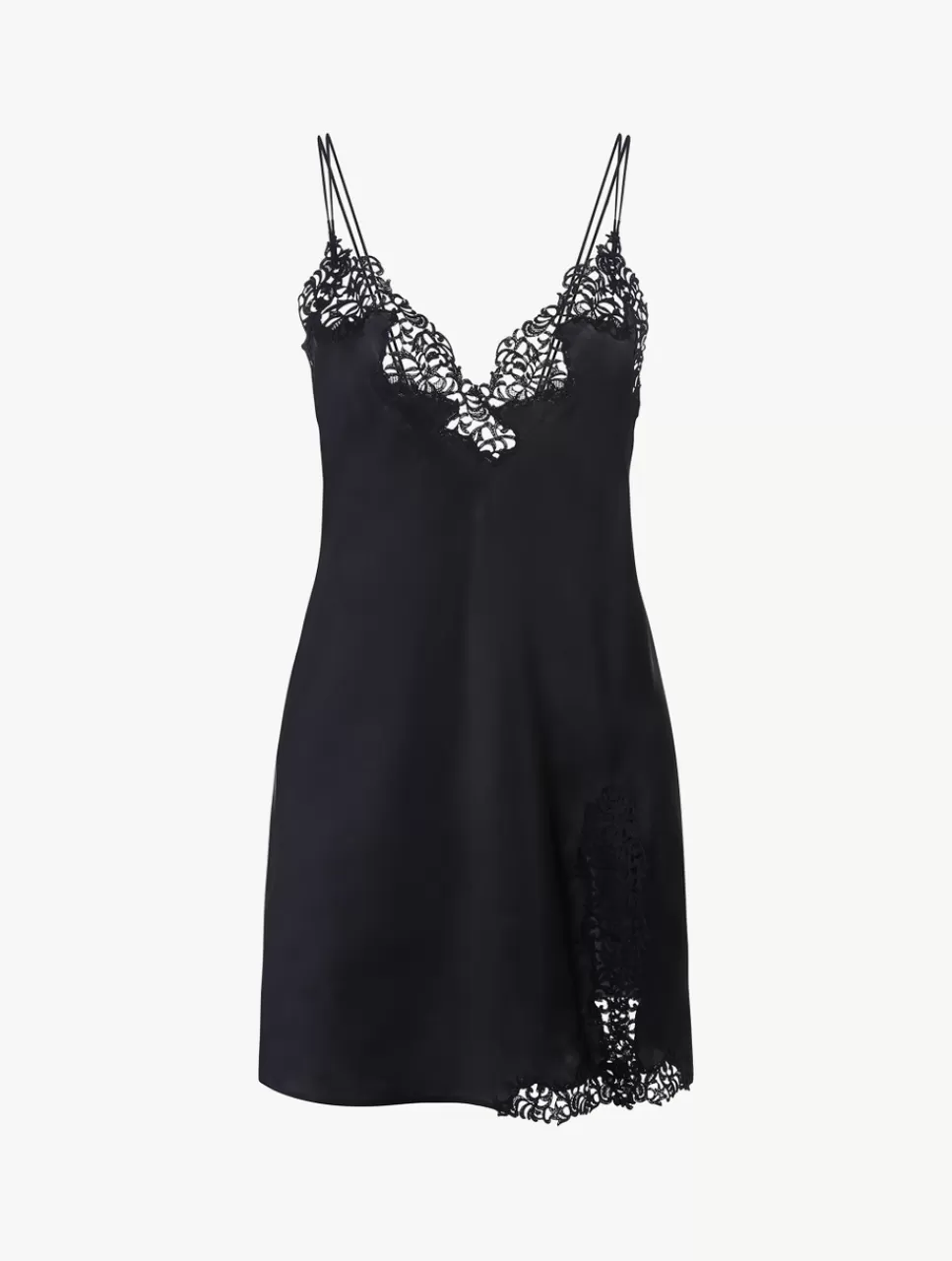 La Perla Camisón Escotado Negro Con Macramé Black Store