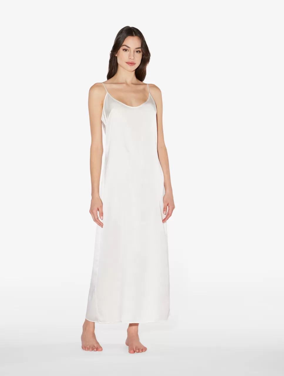 La Perla Camisón Largo De Seda Blanca White Sale