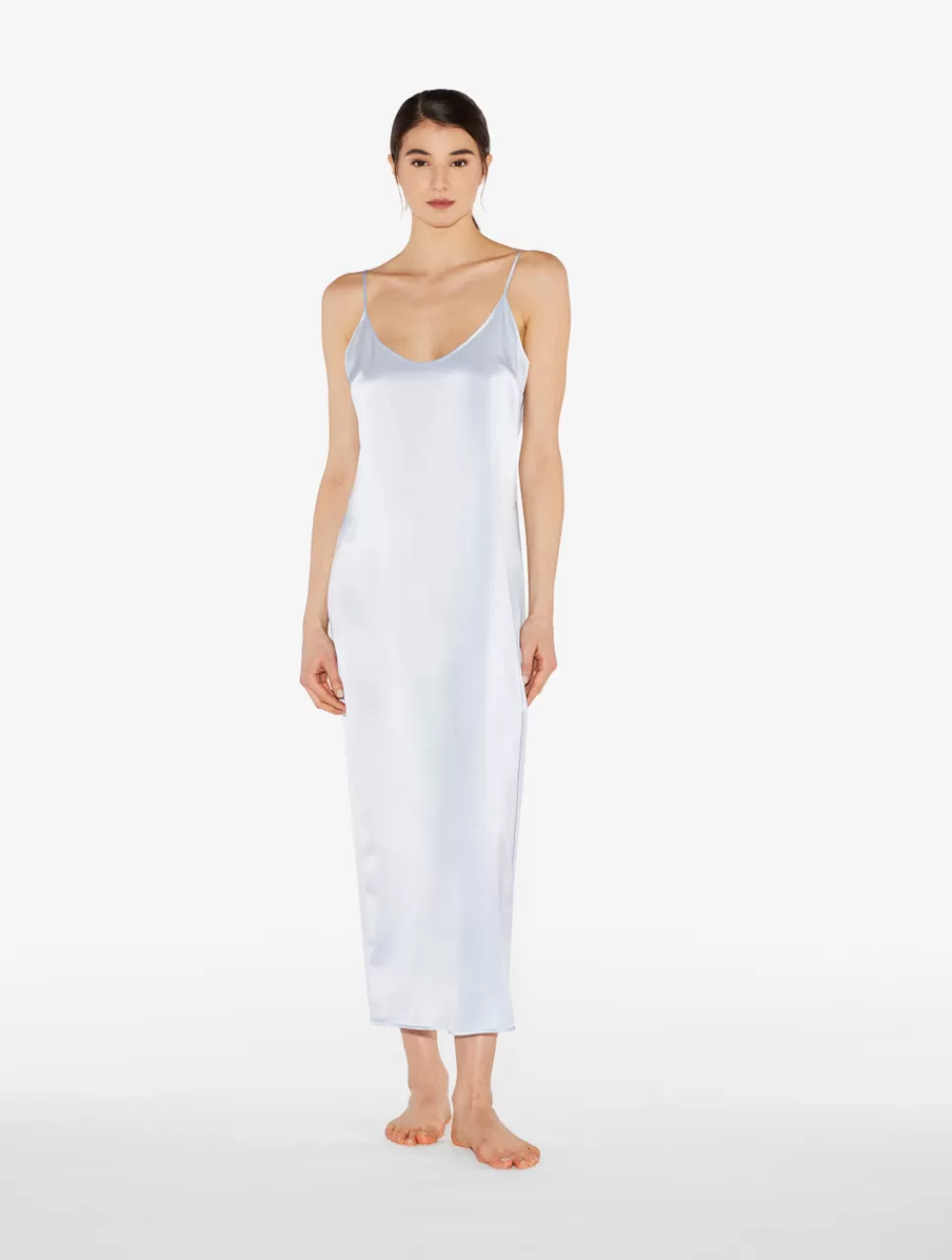 La Perla Camisón Largo De Seda Celeste LightBlue Outlet