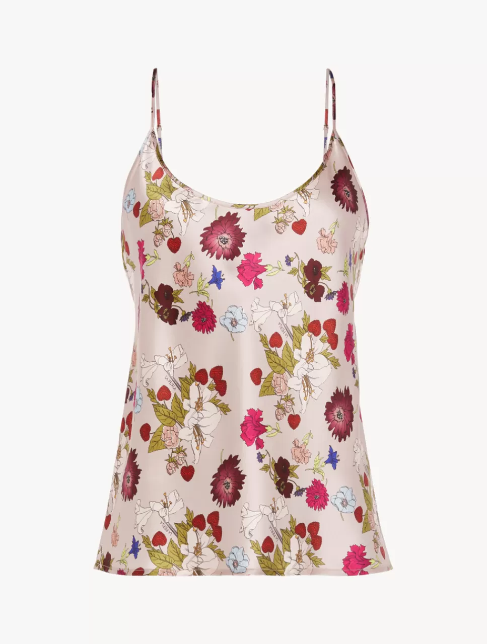 La Perla Camisola De Seda Con Estampado De Flores Estampadodeflores Store