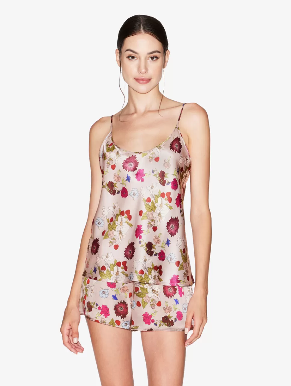 La Perla Camisola De Seda Con Estampado De Flores Estampadodeflores Store