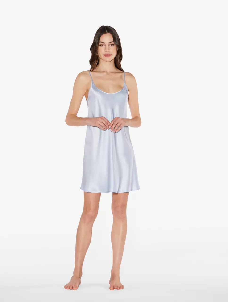 La Perla Combinación Corta De Seda Celeste LightBlue Clearance